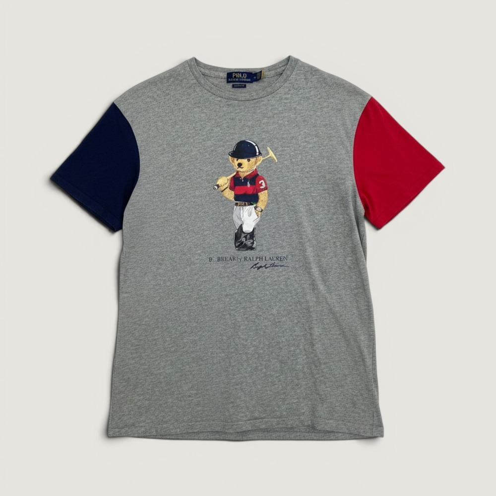 Polo Ralph Lauren T-Shirt Polo Bear Colorblock Grey Medium